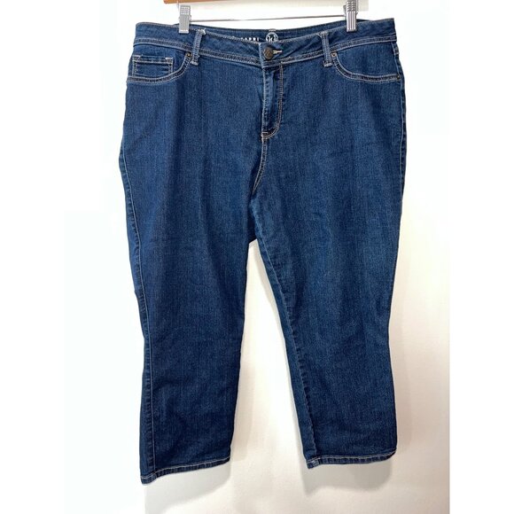 Womens Size 16 N62 Dark‎ Wash Denim Capri Jeans - Picture 2 of 9